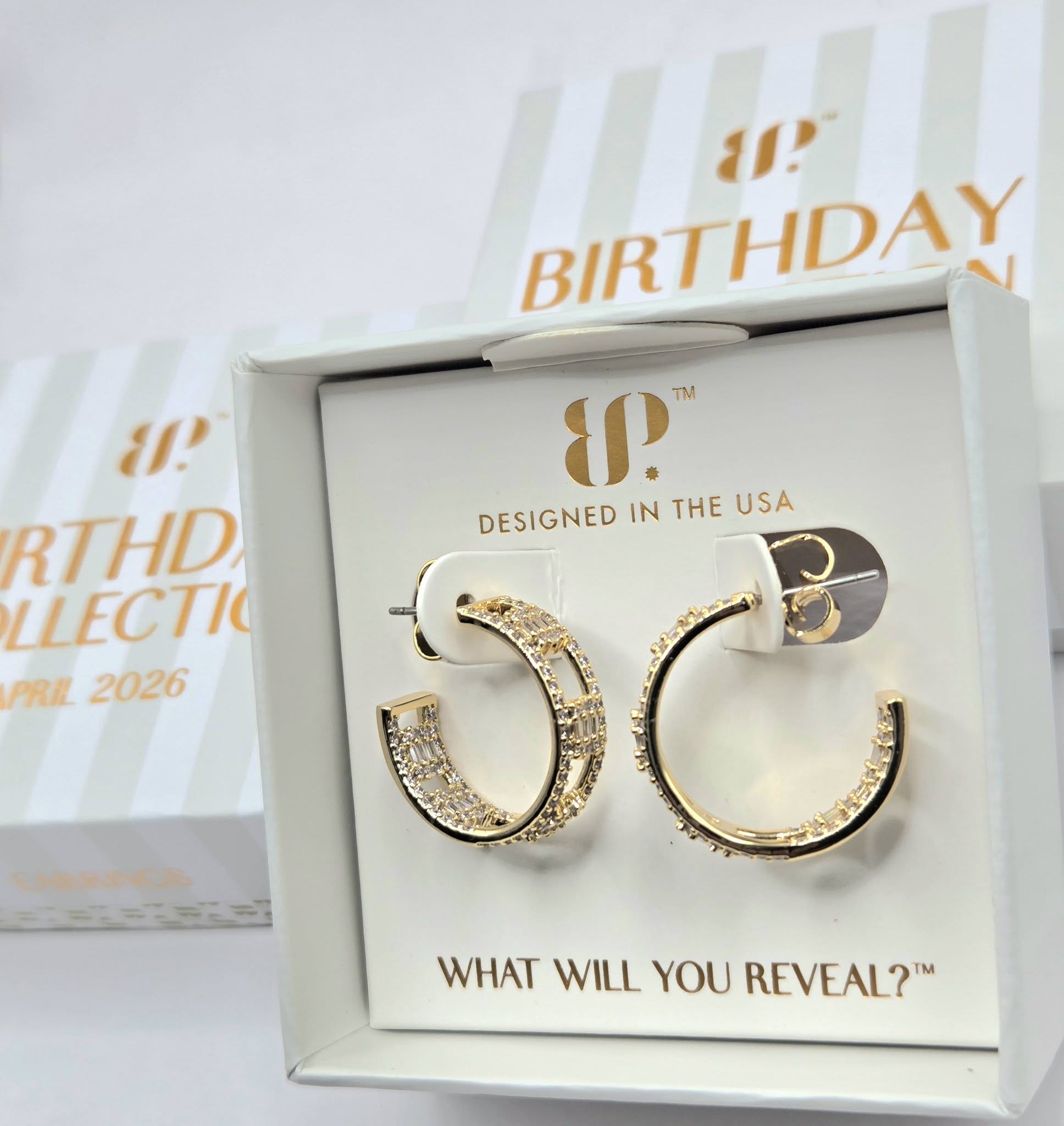 Bomb Party USA™ The Isadora Hoop Earrings – Diamond CZ Luxe Hoops