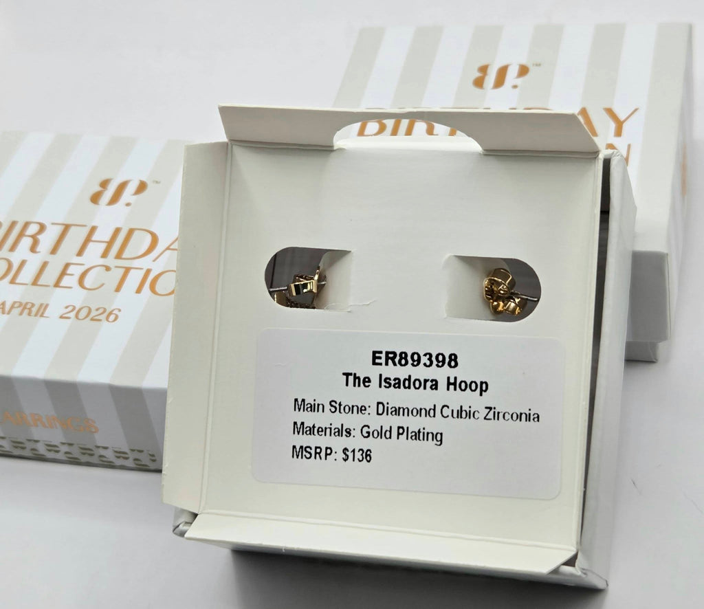 Bomb Party USA™ The Isadora Hoop Earrings – Diamond CZ Luxe Hoops